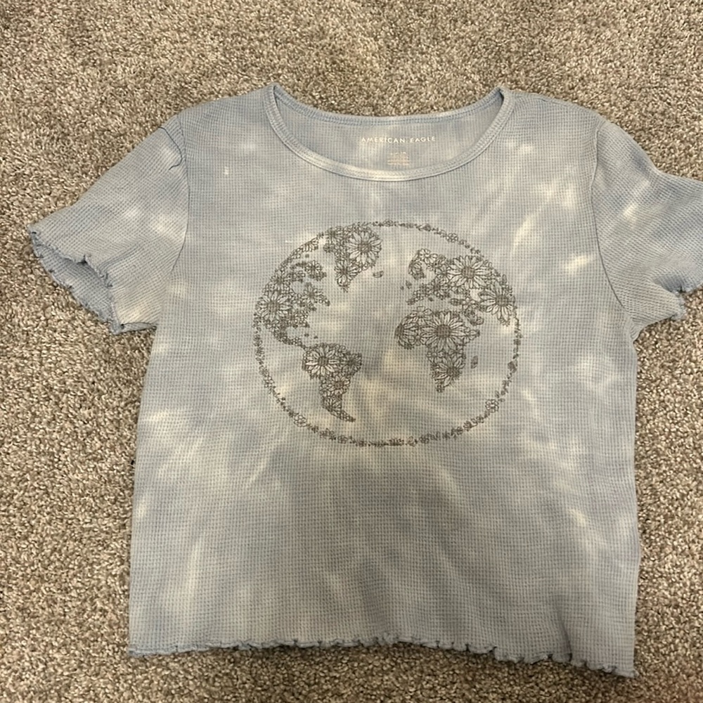 American Eagle ribbed baby tee